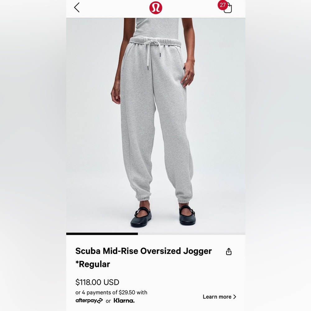 Scuba Mid Rise Oversized Jogger